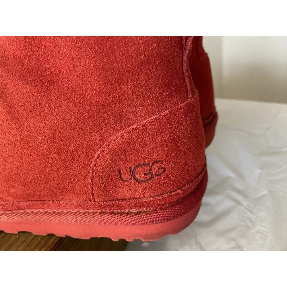 Women's UGG‎ Nermel Chukka Suede Lined Boots In Samba Red Color-Size 8-Very Nice